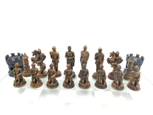 Set sah Mayer Chess MC-6061, sticlă și rășină, înălțime 8 cm