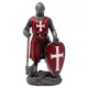 Figurină cavaler cruciat Giftdeco MC-23133, polirășină pictată manual, 18,5 cm