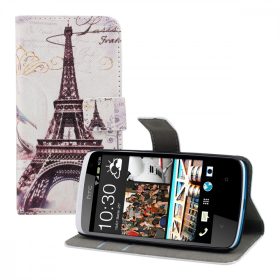   Husa pentru HTC Desire 500, Piele ecologica, Multicolor, 19038.01