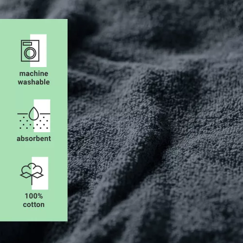 Halat de baie unisex Homelevel, M, Gri, Bumbac organic, 54845.73.2