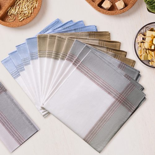 Set 12 Batiste de panza Jemidi, 40 x 40 cm, Multicolor, Bumbac, 55059.09