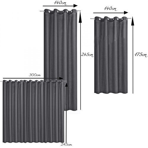 Draperie opaca Stella cu inele Jemidi, 140 x 175 cm, Crem, Poliester, 55283.16.02