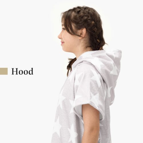 Poncho de baie pentru copii Homelevel, 8-11 ani, Gri, Bumbac, 54888.22.03