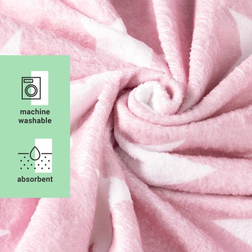 Poncho de baie pentru copii Homelevel, 8-11 ani, Roz, Bumbac, 54888.10.03