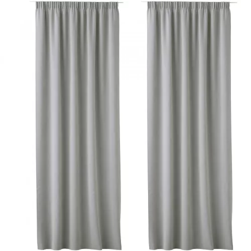 Set 2 Draperii Lola cu rejansa Jemidi, 140 x 250 cm, Gri, Poliester, 55308.25.02