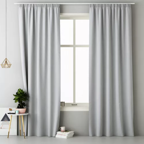 Set 2 Draperii Lola cu rejansa Jemidi, 140 x 250 cm, Gri, Poliester, 55308.25.02