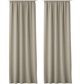   Set 2 Draperii Lola cu rejansa Jemidi, 140 x 250 cm, Bej, Poliester, 55308.11.02