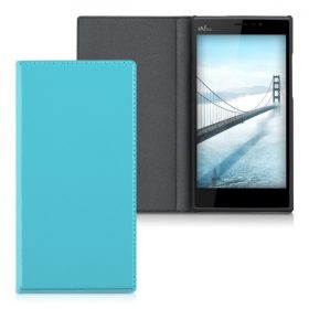   Husa pentru Wiko Ridge Fab, Piele ecologica, Albastru, 32189.23