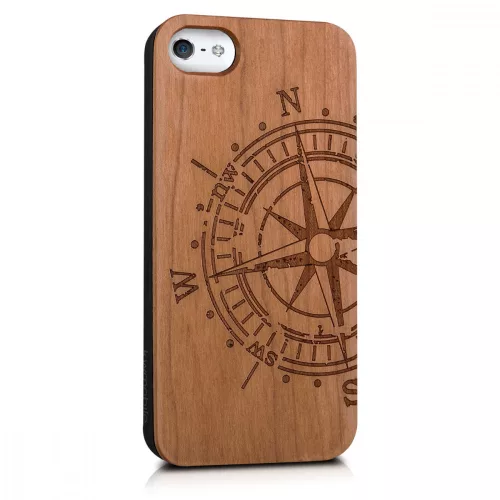 Husa pentru Apple iPhone 5 / iPhone 5s / iPhone SE, Lemn, Maro, 38451.24