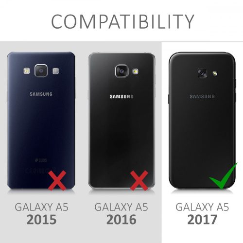 Husa pentru Samsung Galaxy A5 (2017), Piele ecologica, Negru, 40878.01