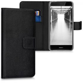   Husa pentru Huawei P9 Lite (2017), Piele ecologica, Negru, 40890.01