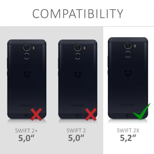 Husa pentru Wileyfox Swift 2X, Piele ecologica, Negru, 41609.01