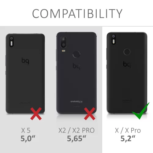 Husa pentru BQ Aquaris X / Aquaris X Pro, Textil, Gri, 41833.01