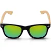 Ochelari de soare unisex Navaris, UV400, Bambus, Verde, 40731.01.07