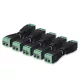 Set 5 Adaptoare audio/video cu RCA mama si tata, Kwmobile, Negru/Verde, Plastic, 42949