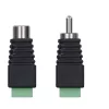 Set 5 Adaptoare audio/video cu RCA mama si tata, Kwmobile, Negru/Verde, Plastic, 42949