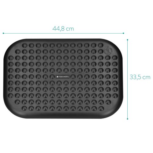 Suport picioare reglabil Navaris, platforma 44.8x33.5 cm, inclinare 0-15 grade, negru, plastic