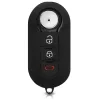Husa Cheie Auto pentru Fiat / Lanica - 3 Butoane, Silicon, Negru, 43621.01