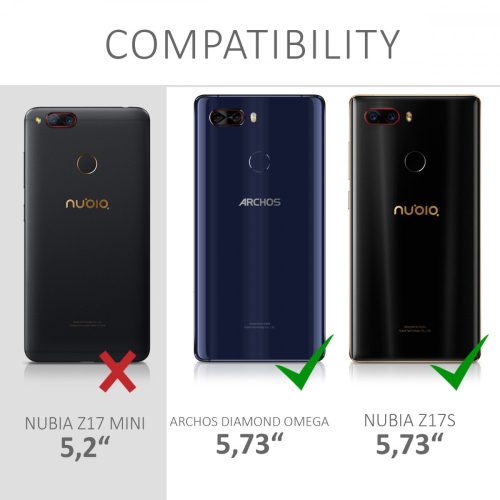 Husa pentru ZTE Nubia Z17S, Piele ecologica, Negru, 43627.01