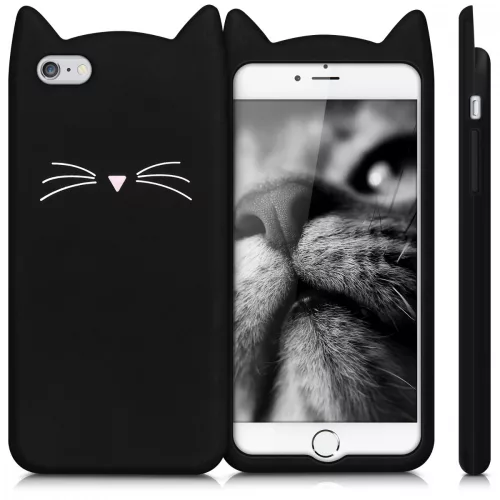 Husa pentru Apple iPhone 6 Plus / iPhone 6s Plus, Silicon, Negru, 44038.01