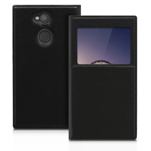 Husa pentru Sony Xperia L2, Piele ecologica, Negru, 44287.01