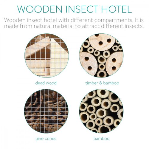 Hotel de insecte din lemn, XL, 40cm, 44340