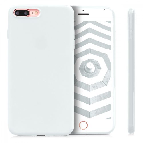 Husa pentru Apple iPhone 8 Plus / iPhone 7 Plus, Silicon, Alb, 39499.48