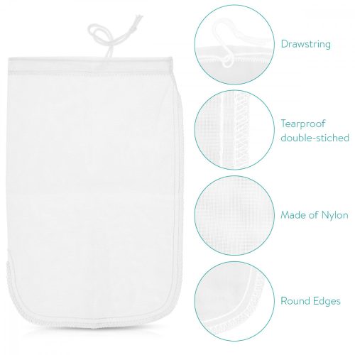 Punga pentru lapte organic de migdale Navaris, Reutilizabila, 20 x 30 cm, 44348.01