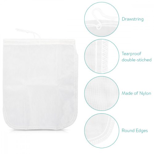 Punga pentru lapte organic de migdale Navaris, Reutilizabila, 25 x 30 cm, 44348.02