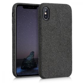   Husa pentru Apple iPhone X / iPhone XS, Textil, Negru, 43479.01