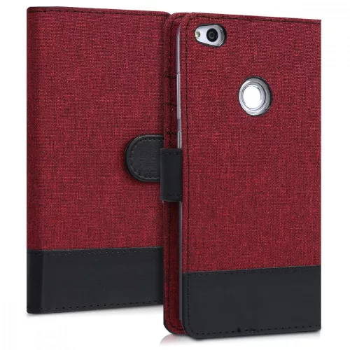 Husa pentru Huawei P9 Lite (2017), Textil, Rosu, 40893.04