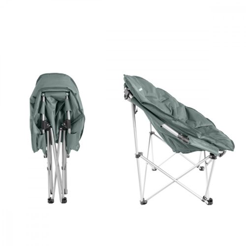 Scaun pliabil de exterior Navaris, Suporta pana la 150 kg, Captusit, Gri, 45134.1.22