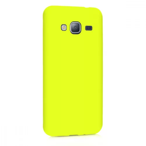 Husa pentru Samsung Galaxy J3 (2016), Silicon, Galben, 45181.75