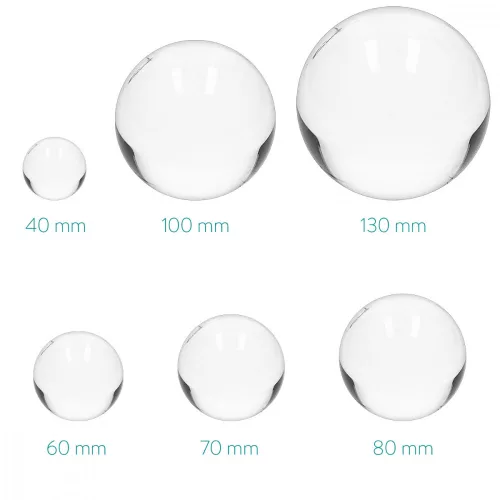 Glob de sticla cu sport Navaris pentru fotografii/ decor, 40 mm, 45357.25