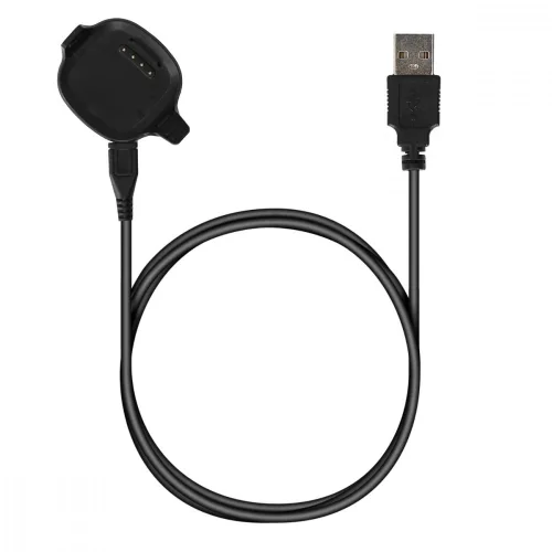 Cablu de incarcare USB pentru Garmin Forerunner 10/Forerunner 15, Kwmobile, Negru, Plastic, 45561.01