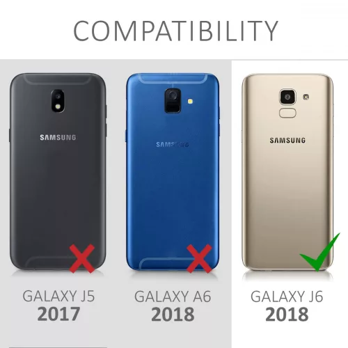 Husa pentru Samsung Galaxy J6, Textil, Gri, 45797.22