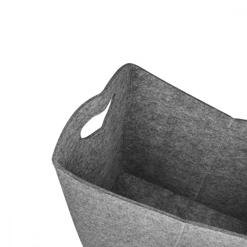 Cos de depozitare din pasla Navaris Basket, gri, 40 x 23 x 39.5 cm, 45832.19