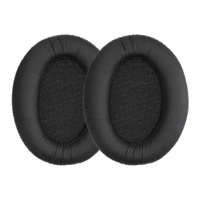   Set 2 Perne de urechi pentru casti Sennheiser HD201/HD206/HD200 Pro, Kwmobile, Negru, Piele ecologica, 45943.01