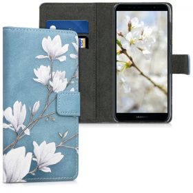   Husa pentru Huawei Y6 (2018), Piele ecologica, Albastru, 45923.02