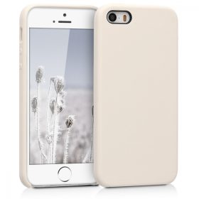   Husa pentru Apple iPhone 5 / iPhone 5s / iPhone SE, Silicon, Crem, 42766.16