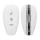 Husa Cheie Auto pentru Ford - 3 Butoane - Keyless Go, Silicon, Alb, 44708.04