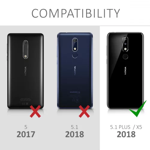 Husa pentru Nokia 5.1 Plus, Silicon, Alb, 46196.01