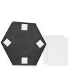Set 6 Panouri pluta hexagonal Navaris, 15 x 17 cm, 10 pini, 46230.02