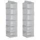 Set 2 Organizator imbracaminte suspendat, 6 rafturi, 30 x 30 x 126 cm, 46267.22