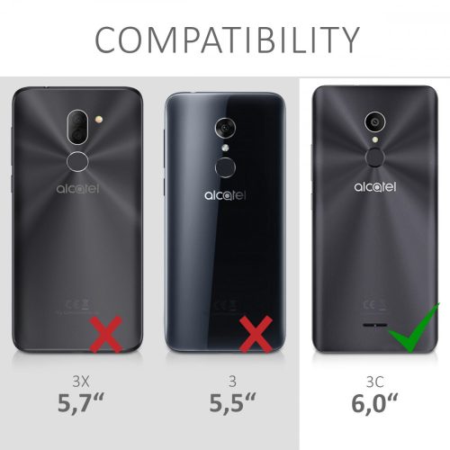 Husa pentru Alcatel 3C, Textil, Negru, 44470.73