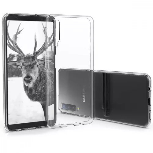 Husa pentru Samsung Galaxy A7 (2018), Silicon, Transparent, 46419.03