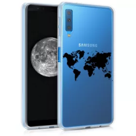   Husa pentru Samsung Galaxy A7 (2018), Silicon, Negru, 46430.02