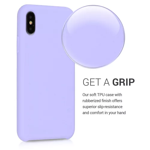 Husa pentru Apple iPhone X / iPhone XS, Silicon, Mov, 46313.108