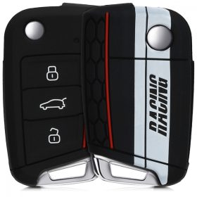   Husa Cheie Auto pentru VW - 3 Butoane, Silicon, Negru, 42888.25