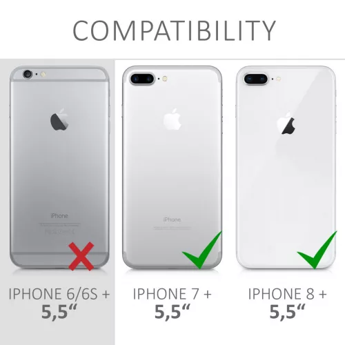 Husa pentru Apple iPhone 8 Plus / iPhone 7 Plus, Silicon, Alb, 45352.02